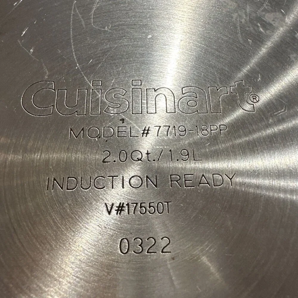 Cuisinart 3 QT Saute Pan Stainless Steel #7719-18PP Induction Ready With Lid - Picture 8 of 8